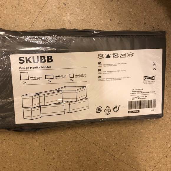 White OR Gray Ikea Skubb 6 piece Drawer Organizer - Picture 6 of 8